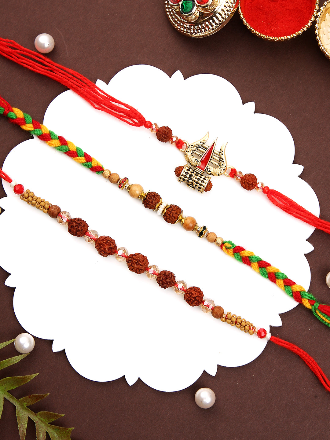 Divine Rudraksh Set of 3 Rakhi