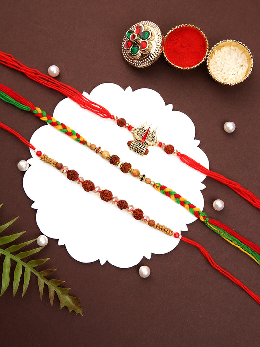 Divine Rudraksh Set of 3 Rakhi