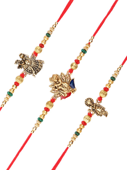 Set of 3 Krishna Beaded Rakhi