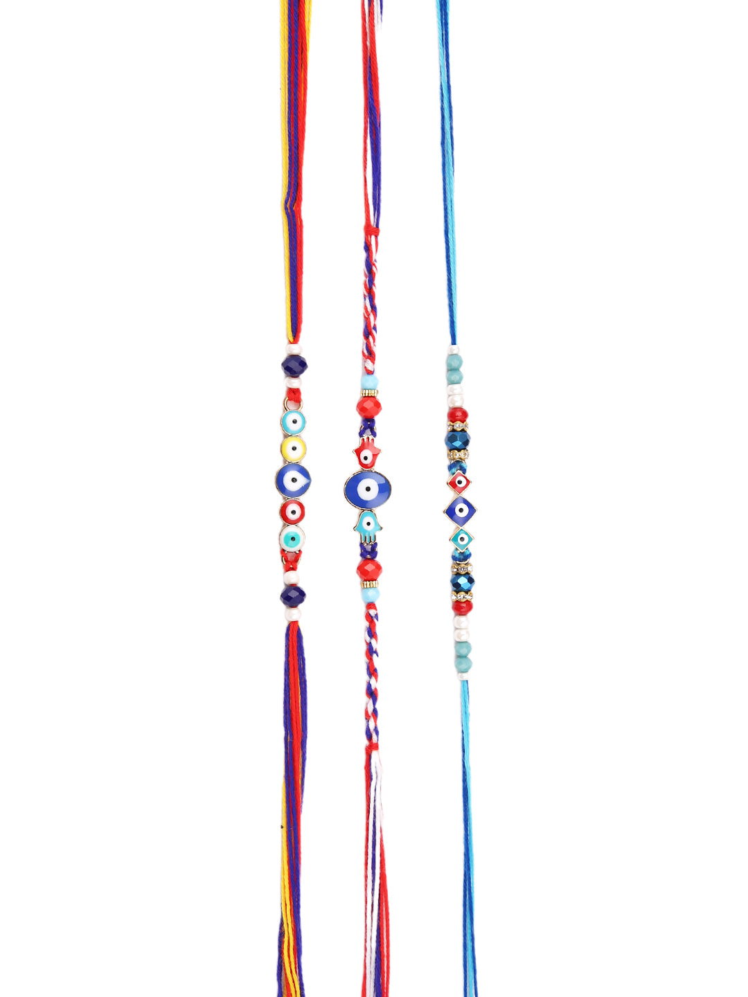 Set of 3 Multi Eyed Multistranded Rakhi