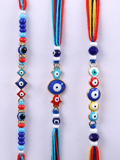 Set of 3 Blue Eyed Evil Rakhi