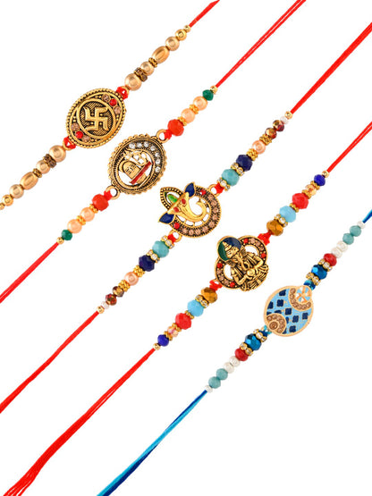 Set of 5 Divine Collection Rakhi