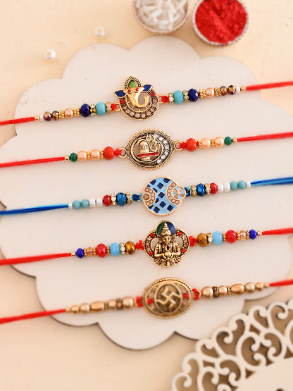 Set of 5 Divine Collection Rakhi