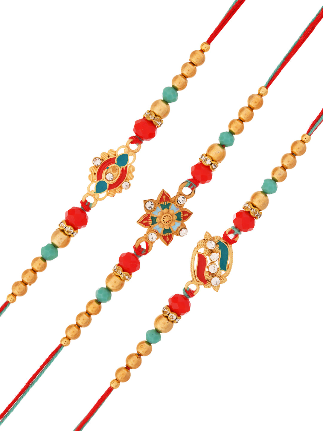 Set of 3 Beautifully Handcrafted Rakhis