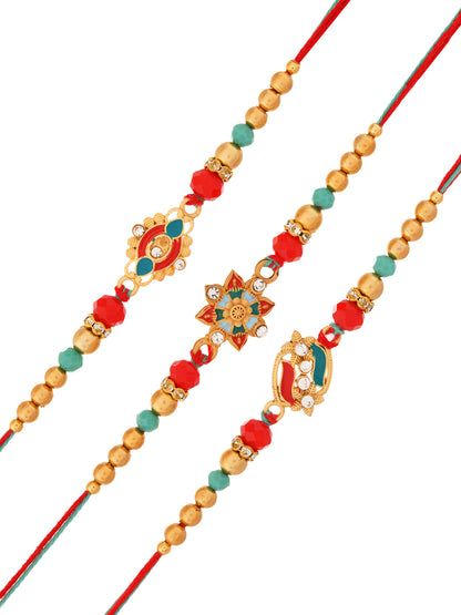 Set of 3 Beautifully Handcrafted Rakhis