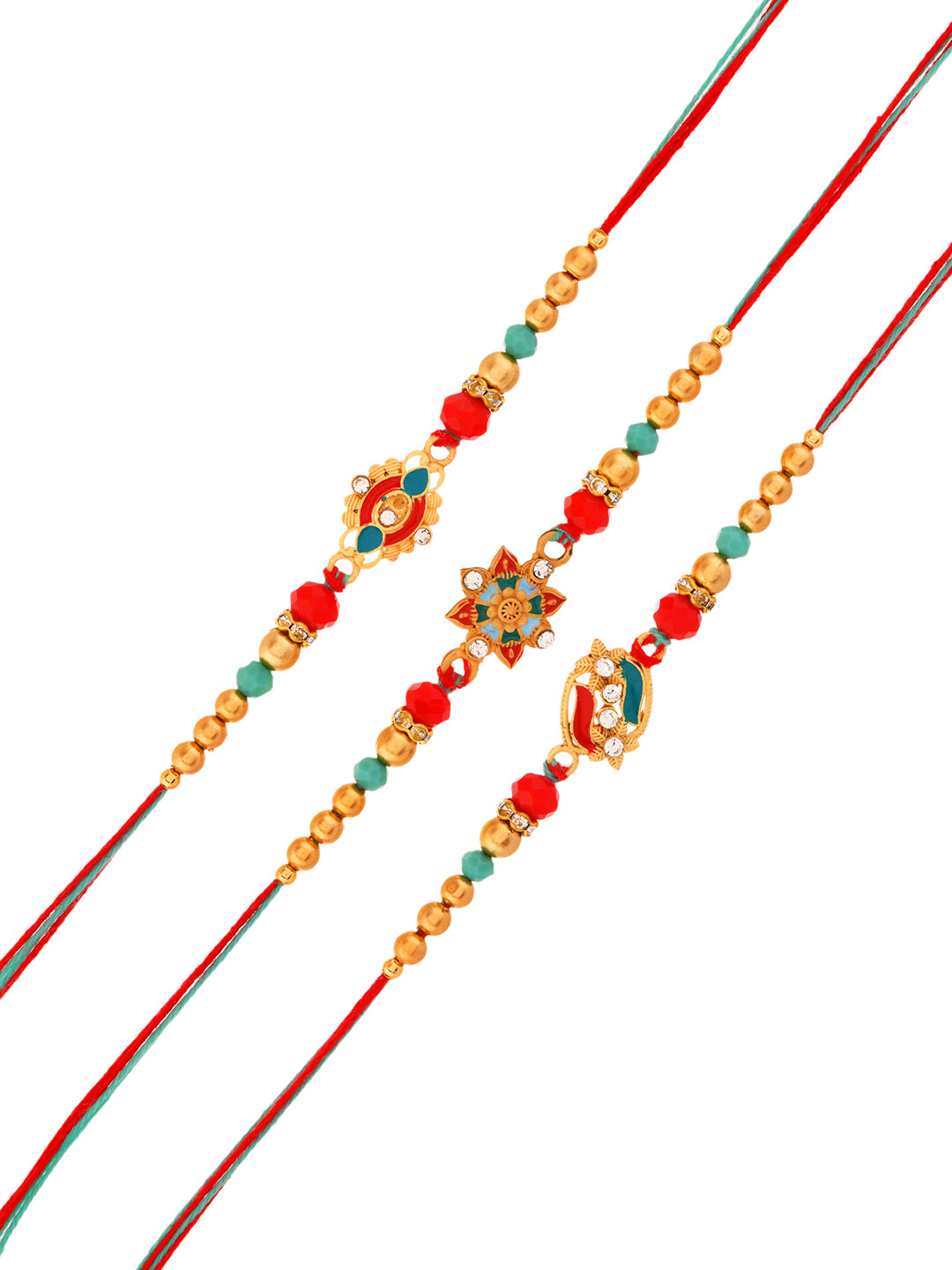 Set of 3 Beautifully Handcrafted Rakhis