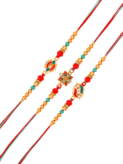Set of 3 Beautifully Handcrafted Rakhis