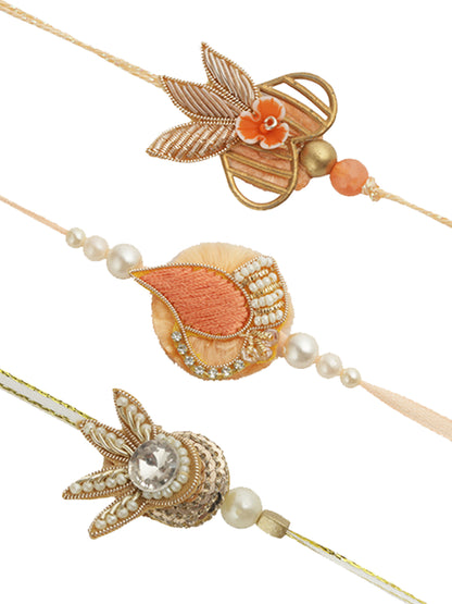 Thread & Bead Work Blissful Set of 3 Rakhi