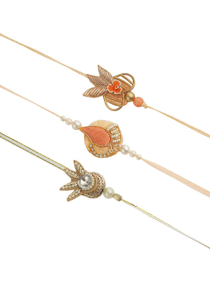 Thread & Bead Work Blissful Set of 3 Rakhi