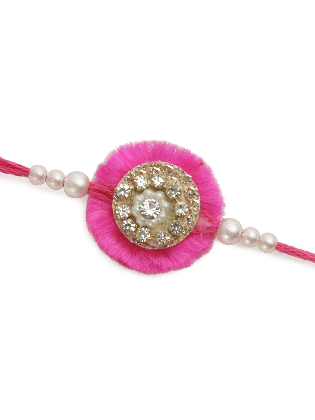 Multicolor Stone & Bead Work Set of 5 Rakhi