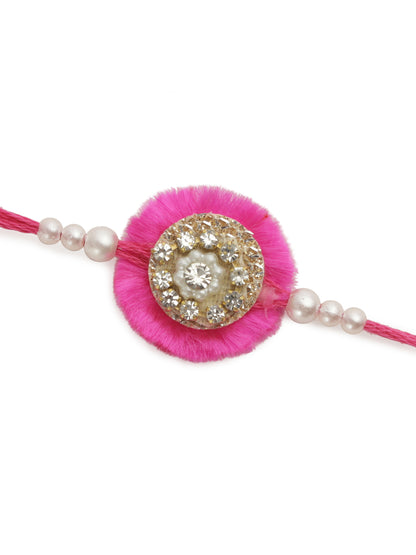 Multicolor Stone & Bead Work Set of 5 Rakhi