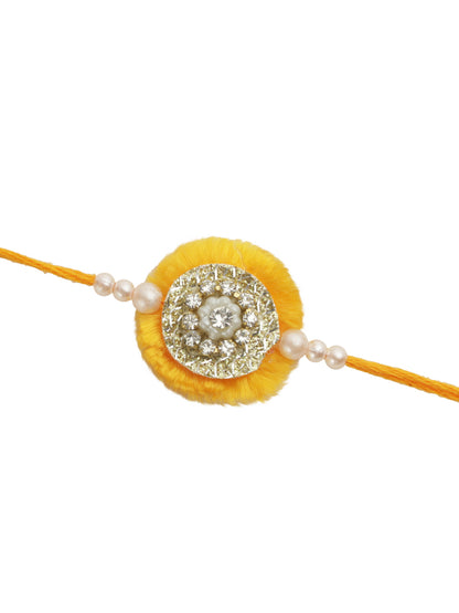 Multicolor Stone & Bead Work Set of 5 Rakhi