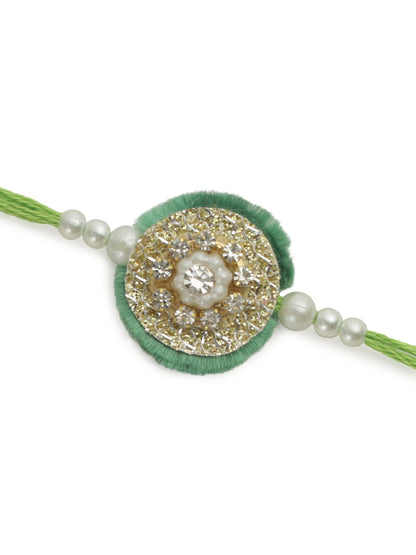 Multicolor Stone & Bead Work Set of 5 Rakhi