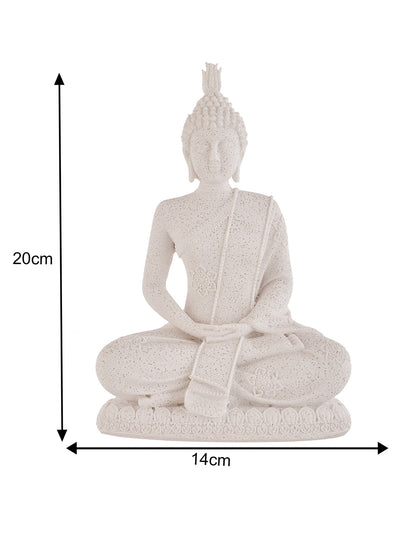 Sacred Serenity Buddha Statue in White