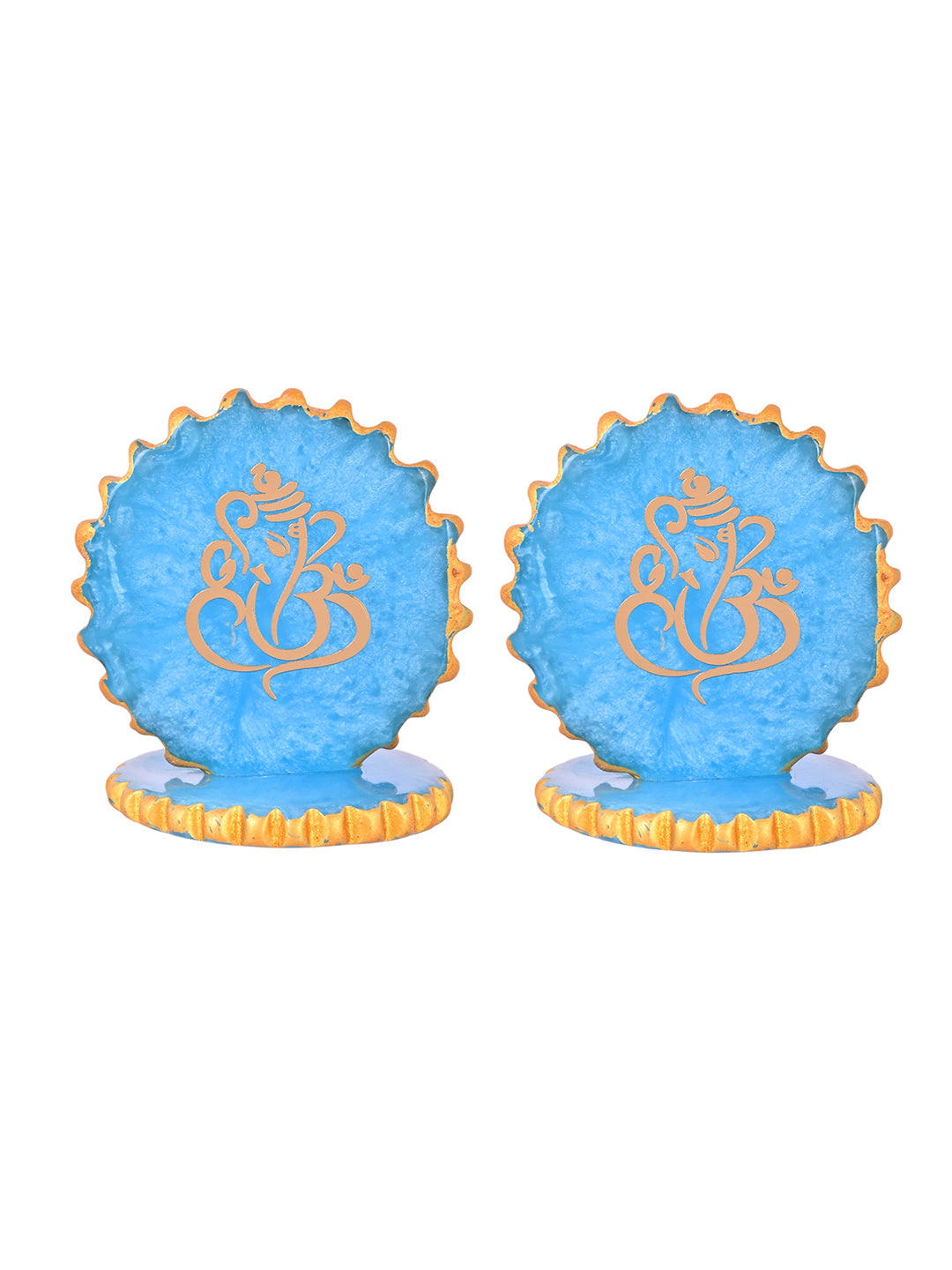 Set of 2 Blue Ganesha Showpiece