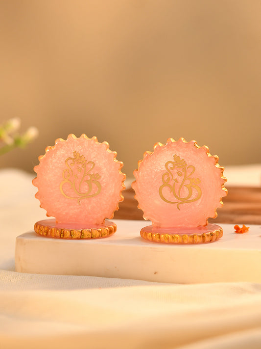 Set of Pink Ganesha Showpiece