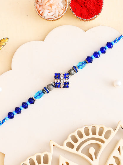 Dashing Aqua & Royal Blue Stylish Rakhi