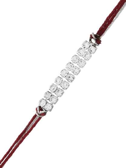 Charming Crystal Stone Studded Bracelet Style Rakhi