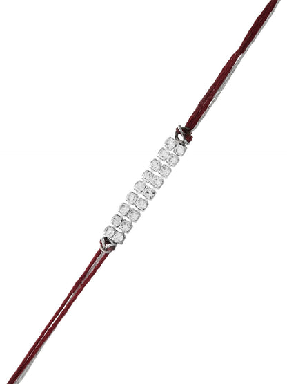 Charming Crystal Stone Studded Bracelet Style Rakhi