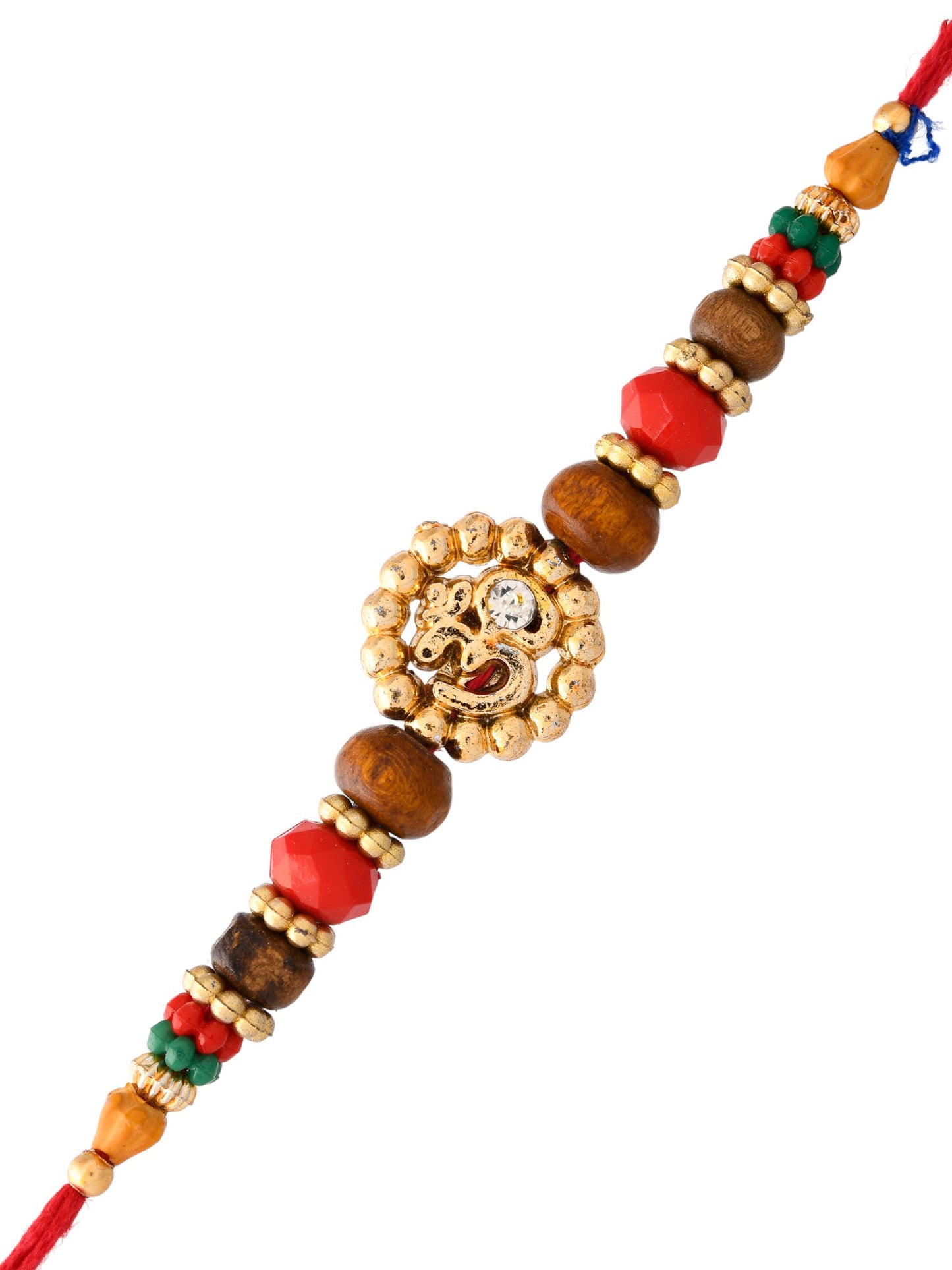 Multicolor Beads & AD Studded OM Rakhi