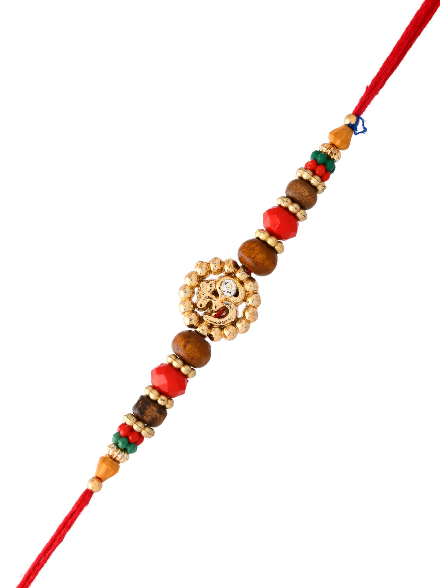 Multicolor Beads & AD Studded OM Rakhi
