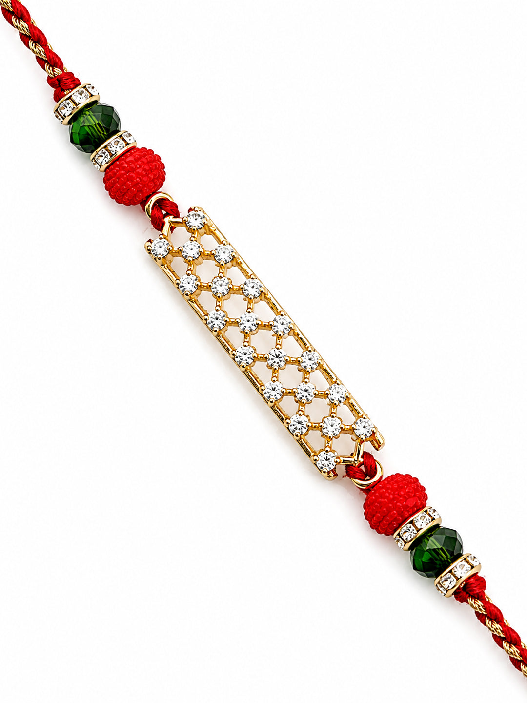 American Diamond Studded Bracelet style Rakhi