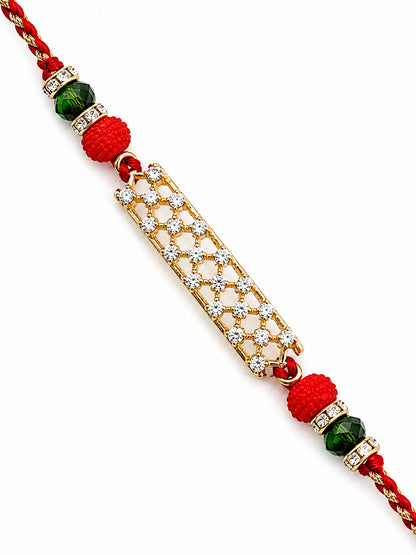 American Diamond Studded Bracelet style Rakhi