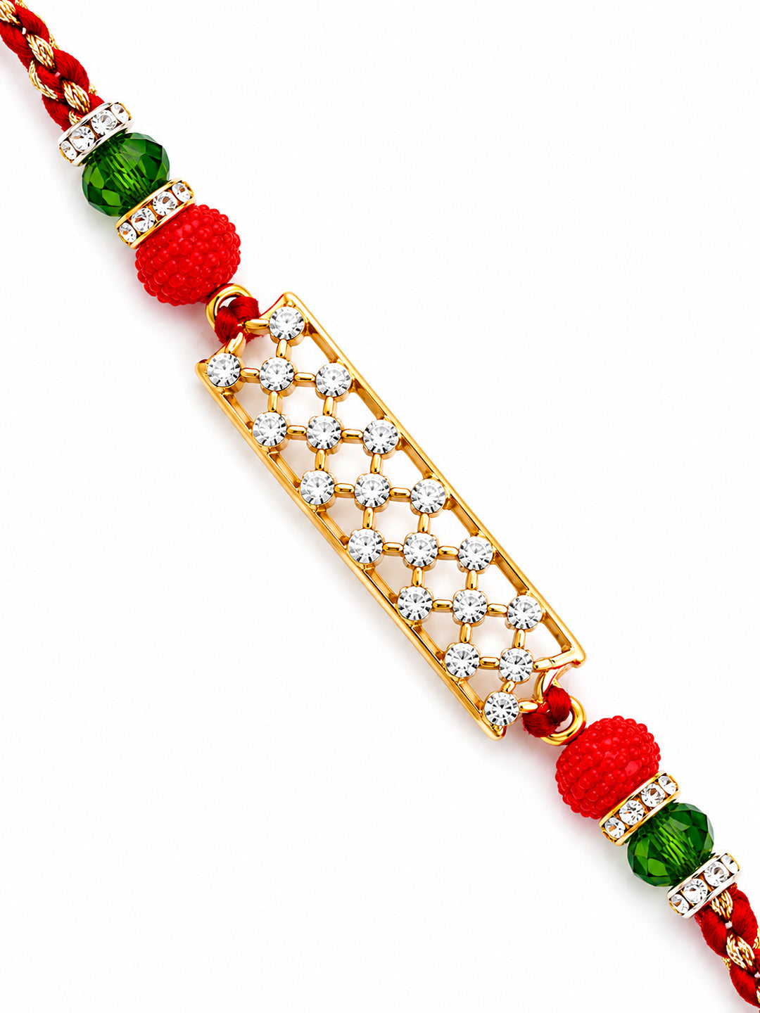 American Diamond Studded Bracelet style Rakhi