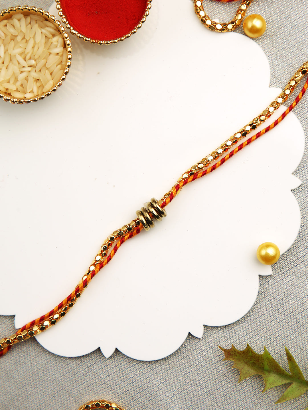 Twisted Ring Mauli Thread Rakhi