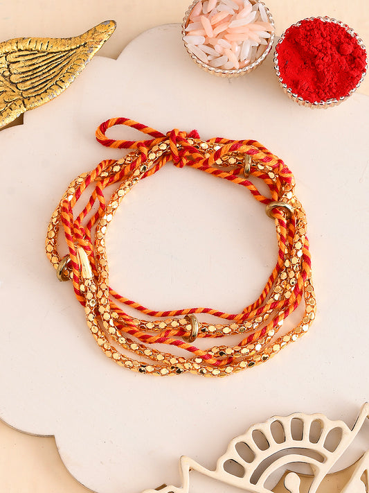 Twisted Ring Mauli Thread Rakhi