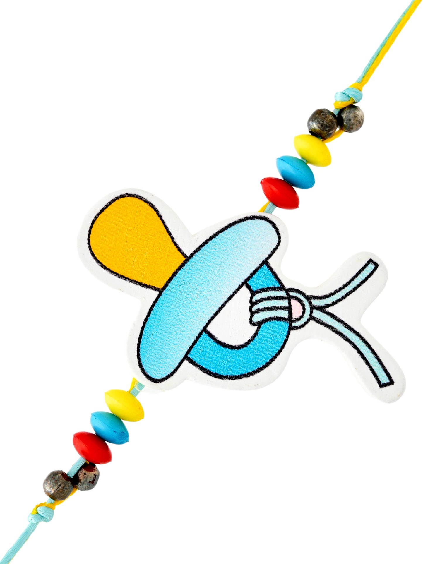 Wonderful Blue & Yellow Stylish Kids Rakhi