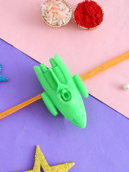 Pink & Green Boat Ship Kids Rakhi