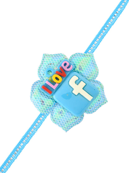 Blue Colored Facebook Logo Kids Rakhi