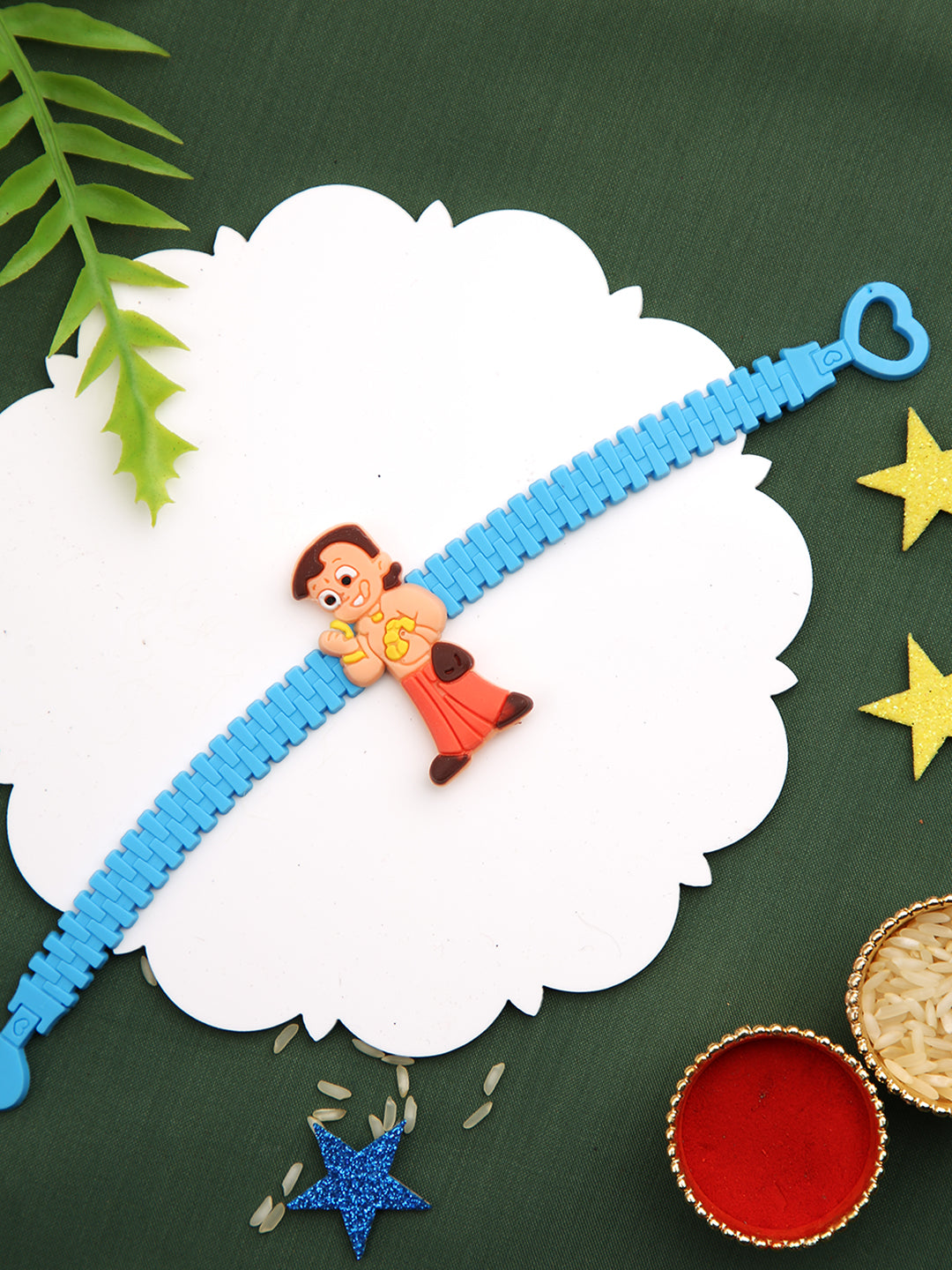 Lovely Chhota Bheem Yellow Strap Kids Rakhi