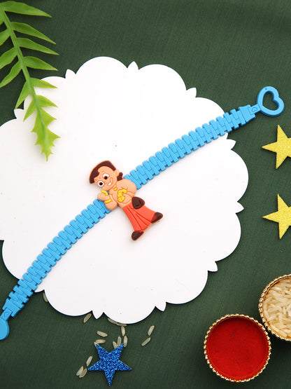 Lovely Chhota Bheem Yellow Strap Kids Rakhi