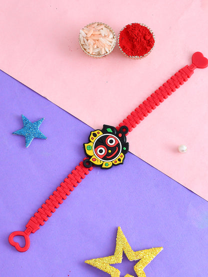 Cute Smiling Flower Motif Kids Rakhi