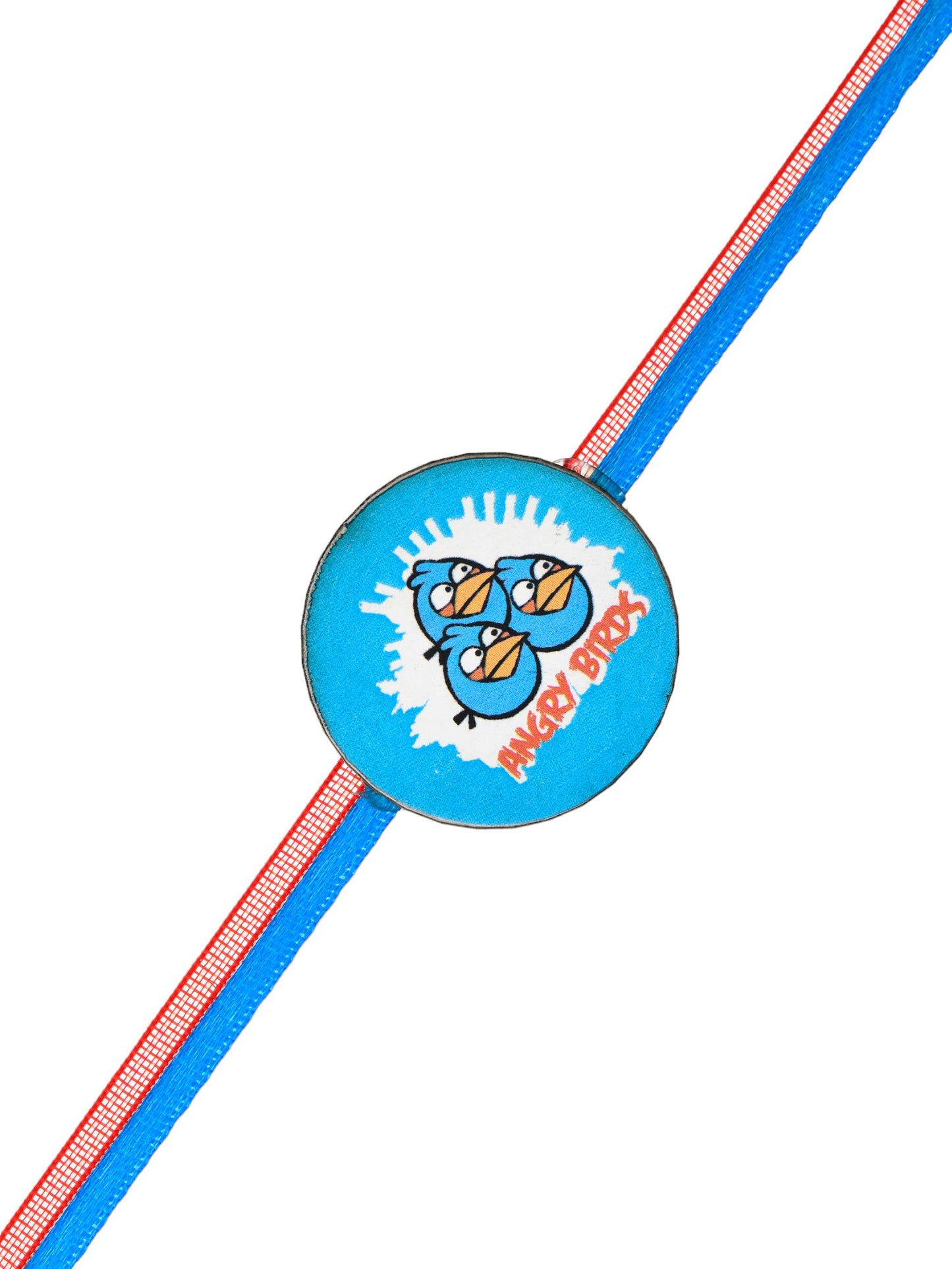 Blue Tri Angry Birds Motif Kids Rakhi