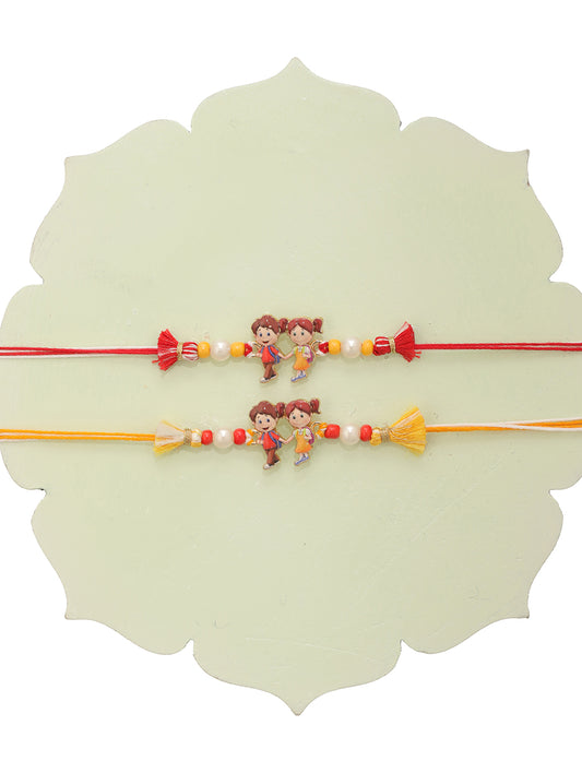 Colorful Superhero Kids Rakhi Set