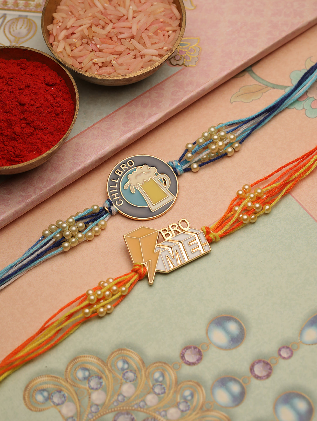 Premium Multi Rakhi with Celebration Chocolate - Raksha Bandhan Gift Set for Brother