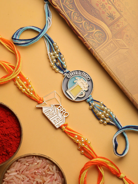 Blue and Yellow Character Kids Rakhi Set