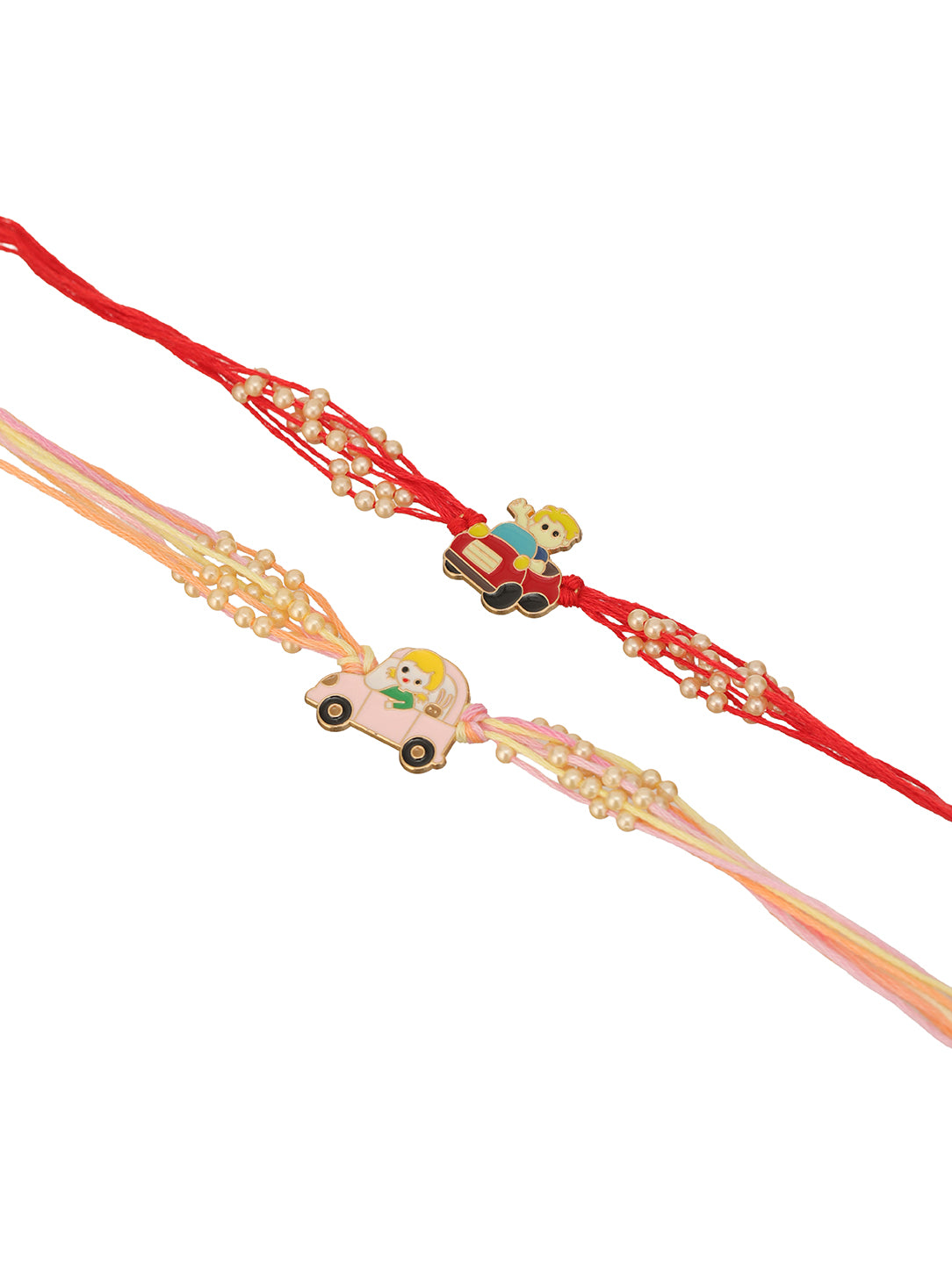 Red and White Animal Kids Rakhi Set