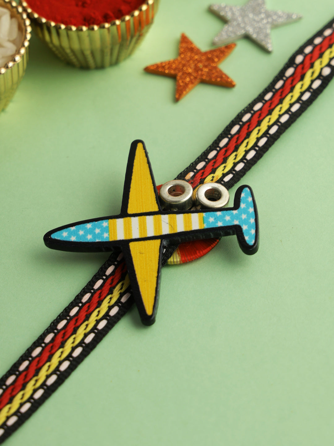 Blue & Yellow Aeroplane Rakhi