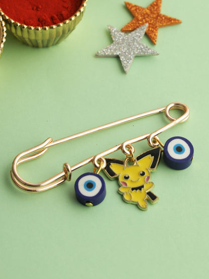 Pokemon & Blue Evil Eye Charms Rakhi for New Born