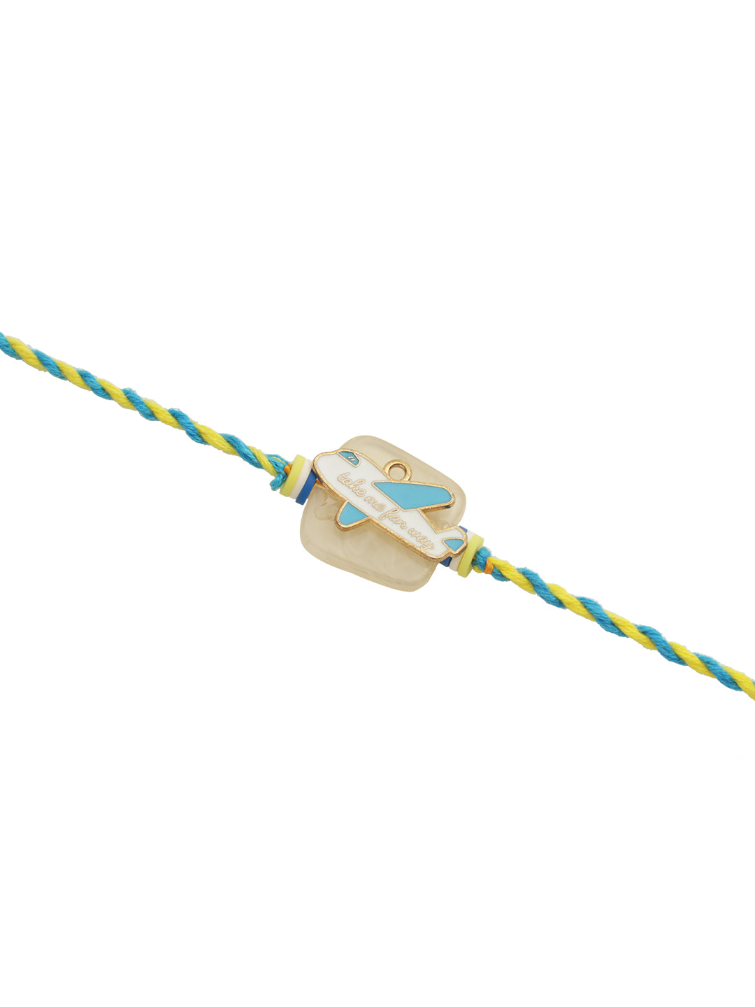 White & Blue Aeroplane Rakhi