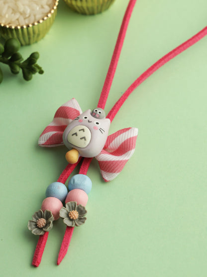 Bow with Cat and Beads Rakhi