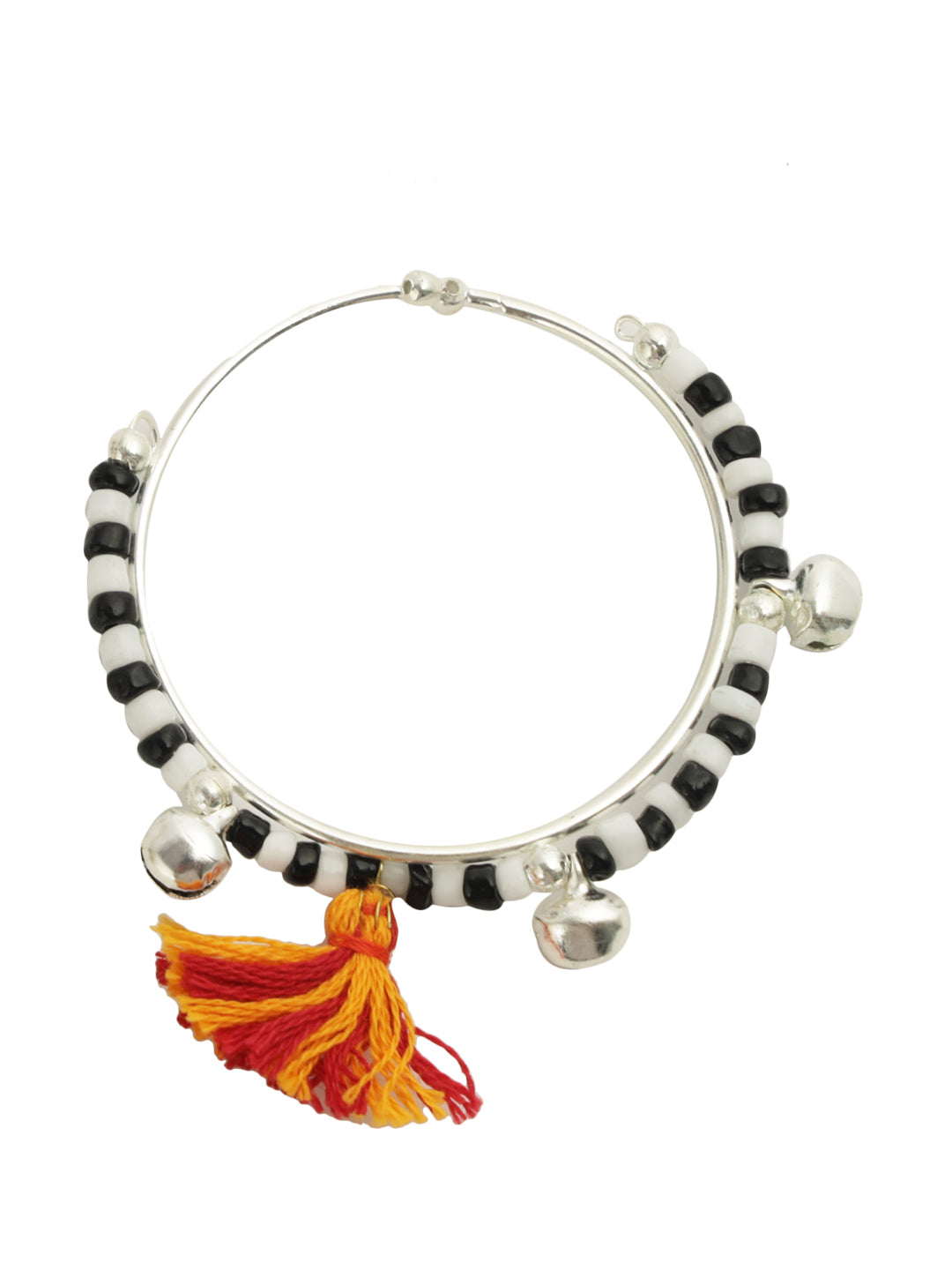 Black & White Beads Kada Bracelet Rakhi for New Born