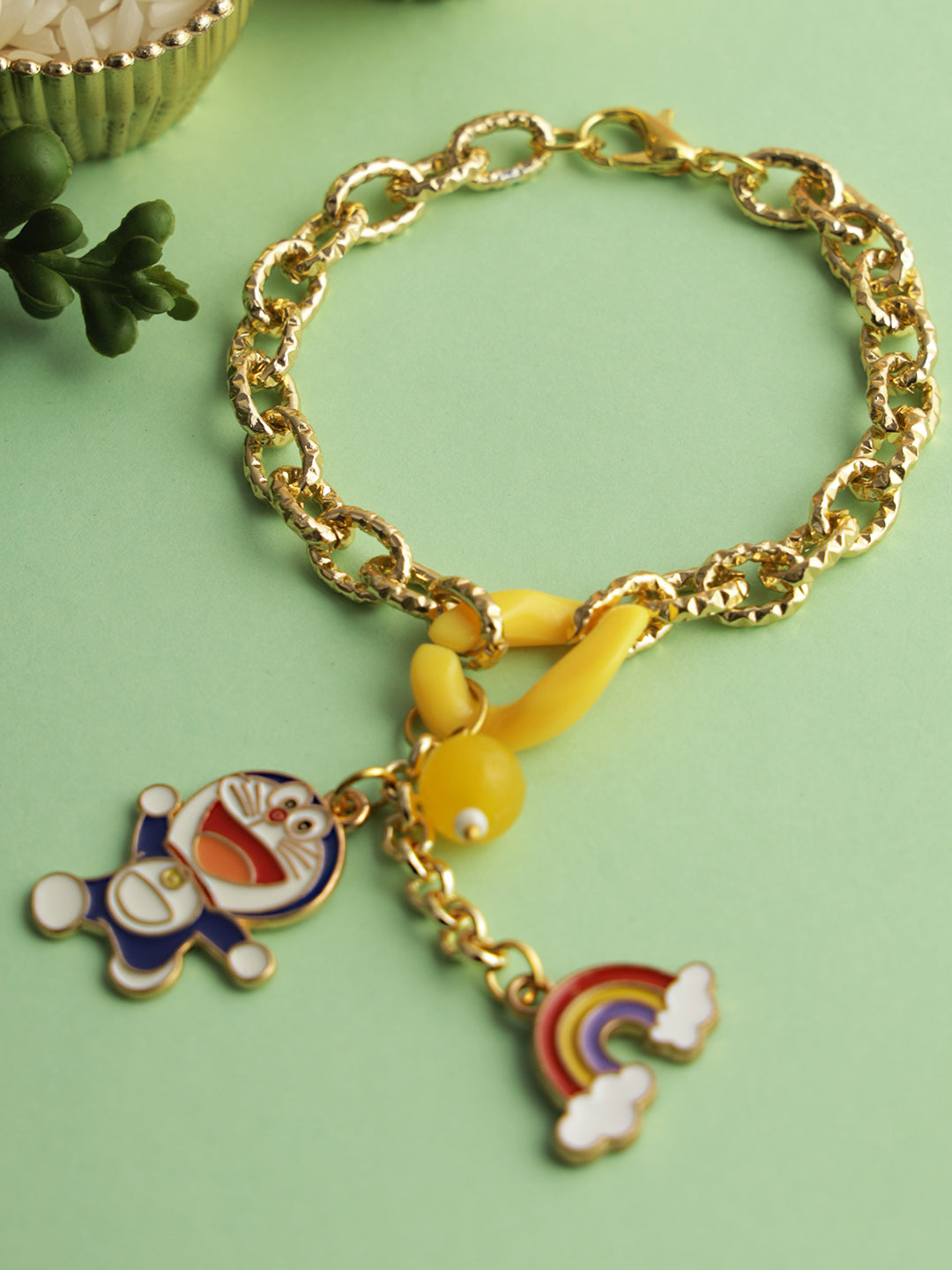 Doraemon Rainbow Charm Bracelet Rakhi