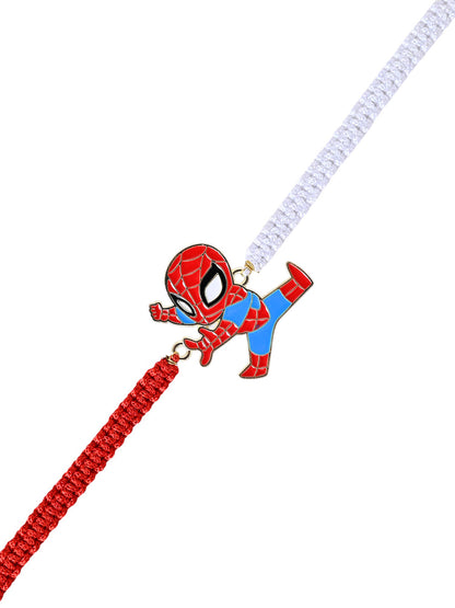 Spiderman Kids Rakhi with Red and White Adjustable Thread