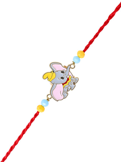 Dumbo Elephant Kids Rakhi with Red Thread and Beads
