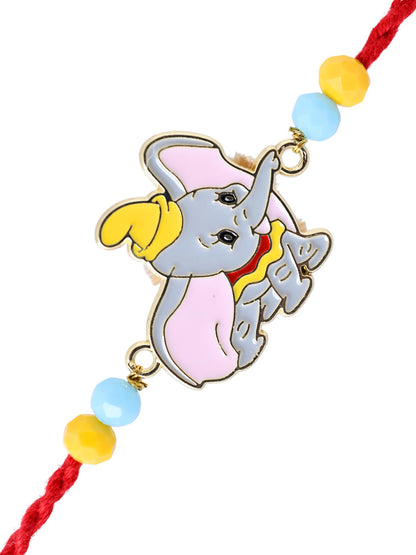 Dumbo Elephant Kids Rakhi with Red Thread and Beads